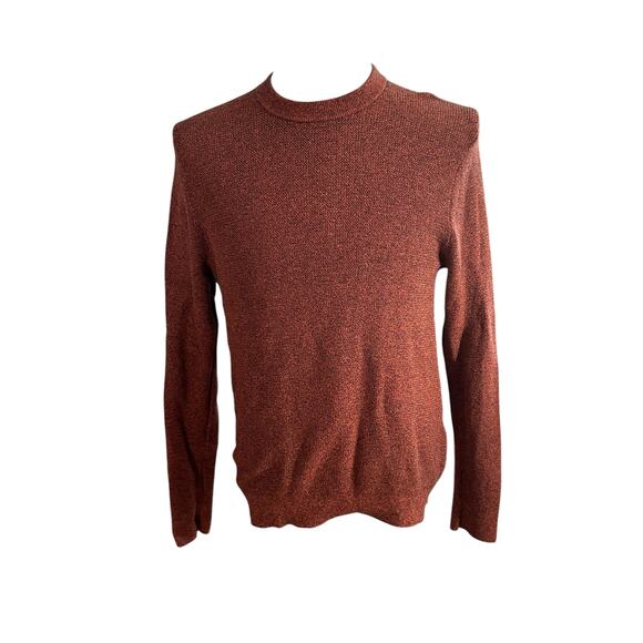 Michael Kors Men's Crew Neck Sweater Rust Black Orange Medium - Picture 1 of 4